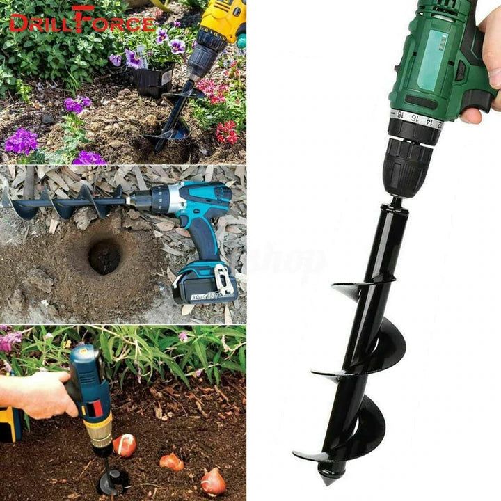 Tarière pour perceuse +gants de jardinage avec griffes OFFERTS