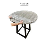 Nappe de table ronde transparente et élastique