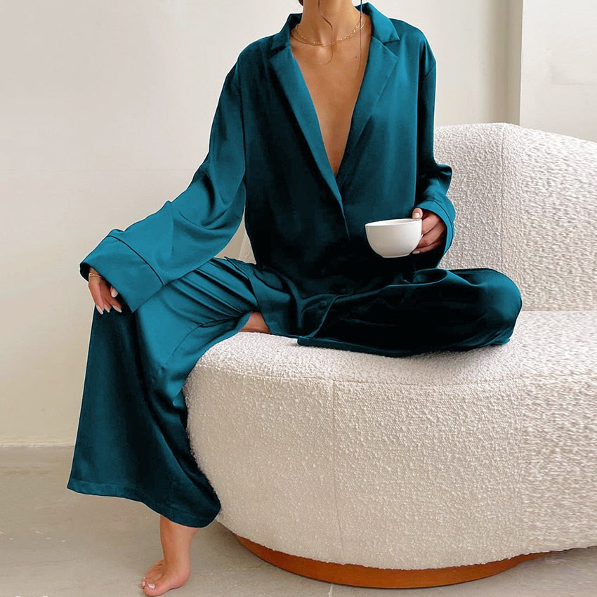 Pyjama ample en satin