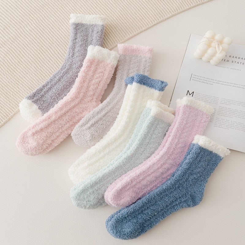 x5 Chaussettes pilou pilou pastel