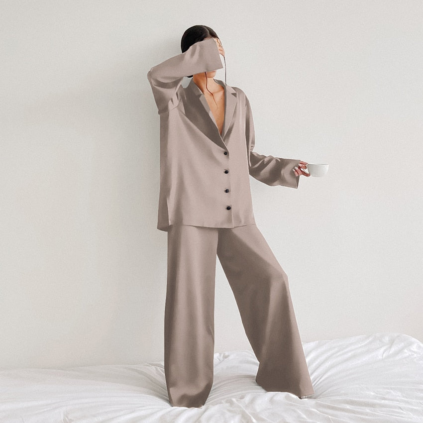 Pyjama ample en satin