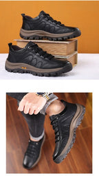 Chaussures faciles à enfiler en cuir résistant