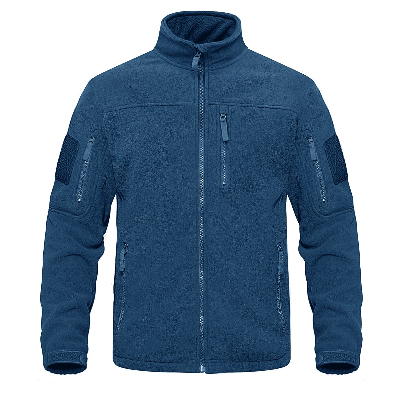 Military Fleece Jacket with Zippered Pockets