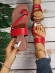 Sandales plates bride orteil - Cuir PU