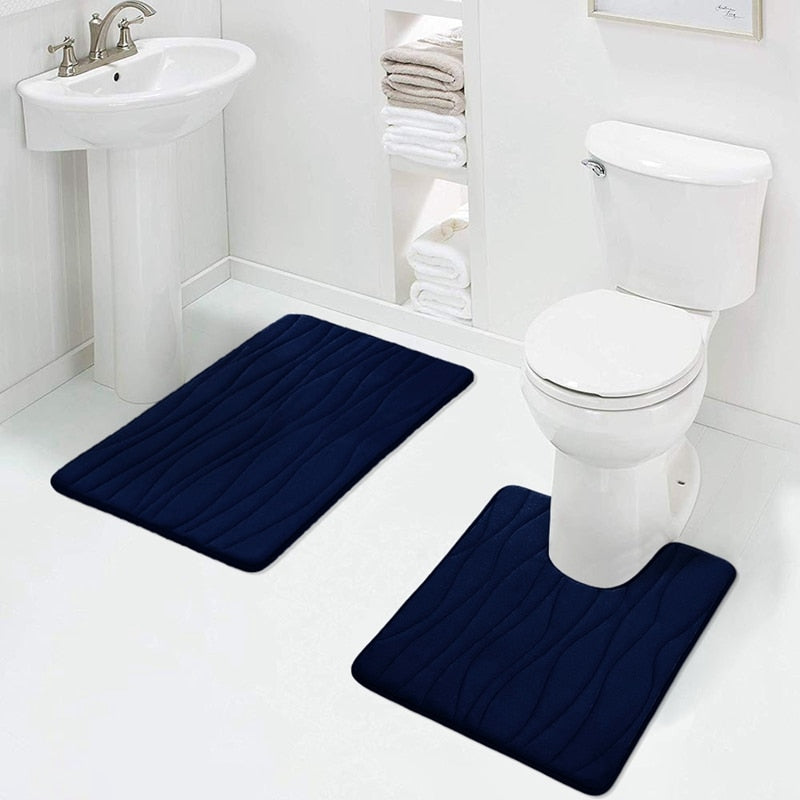 Tapis de salle de bain 2 pièces - antidérapants