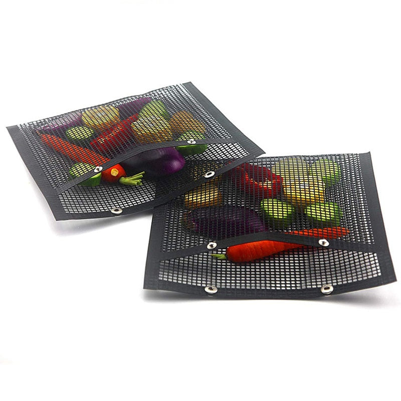 2x Sacs de cuisson en maille pour BBQ