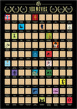 Affiche de 100 films cultes à gratter