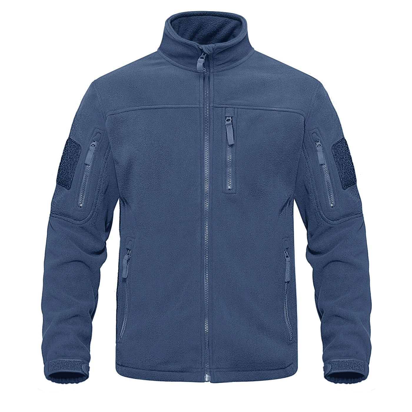 Military Fleece Jacket with Zippered Pockets
