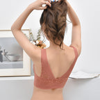 Brassière sans armatures à dentelle
