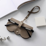 Pochette pour lunettes en cuir souple