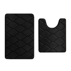 Alfombrillas de baño antideslizantes de 2 piezas