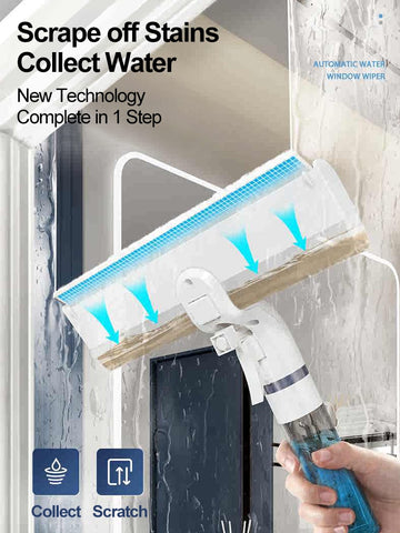 Nettoyeur de vitre 4 en 1 anti-éclaboussure
