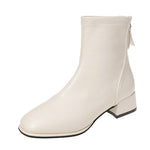 Bottines en Cuir PU à bout carré