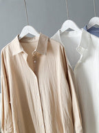 Longue robe chemise en lin