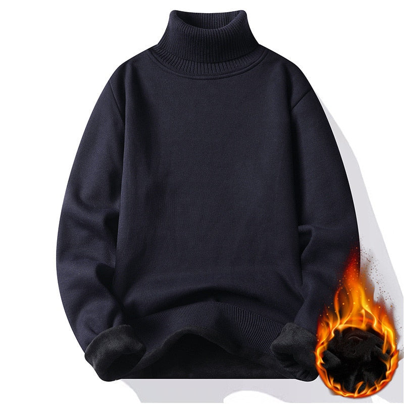 Pull col roulé polaire pour homme