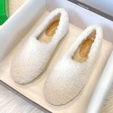 Mocassins d'intérieur en laine véritable