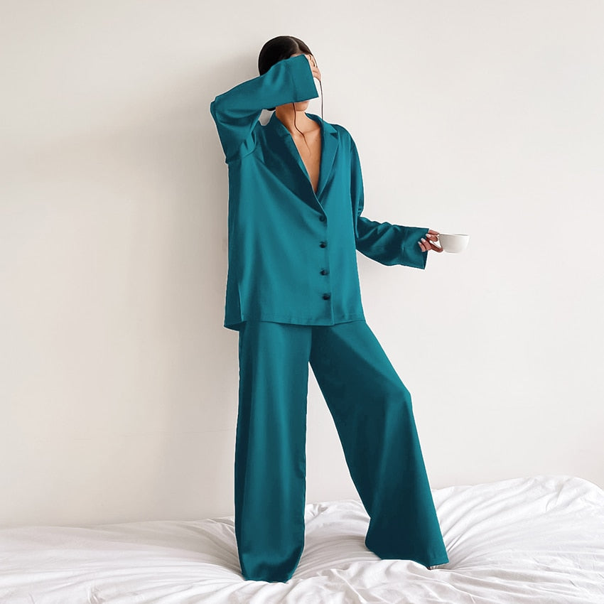 Pyjama ample en satin