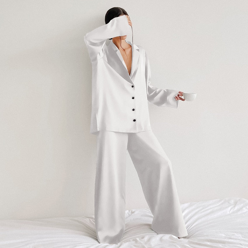 Pyjama ample en satin