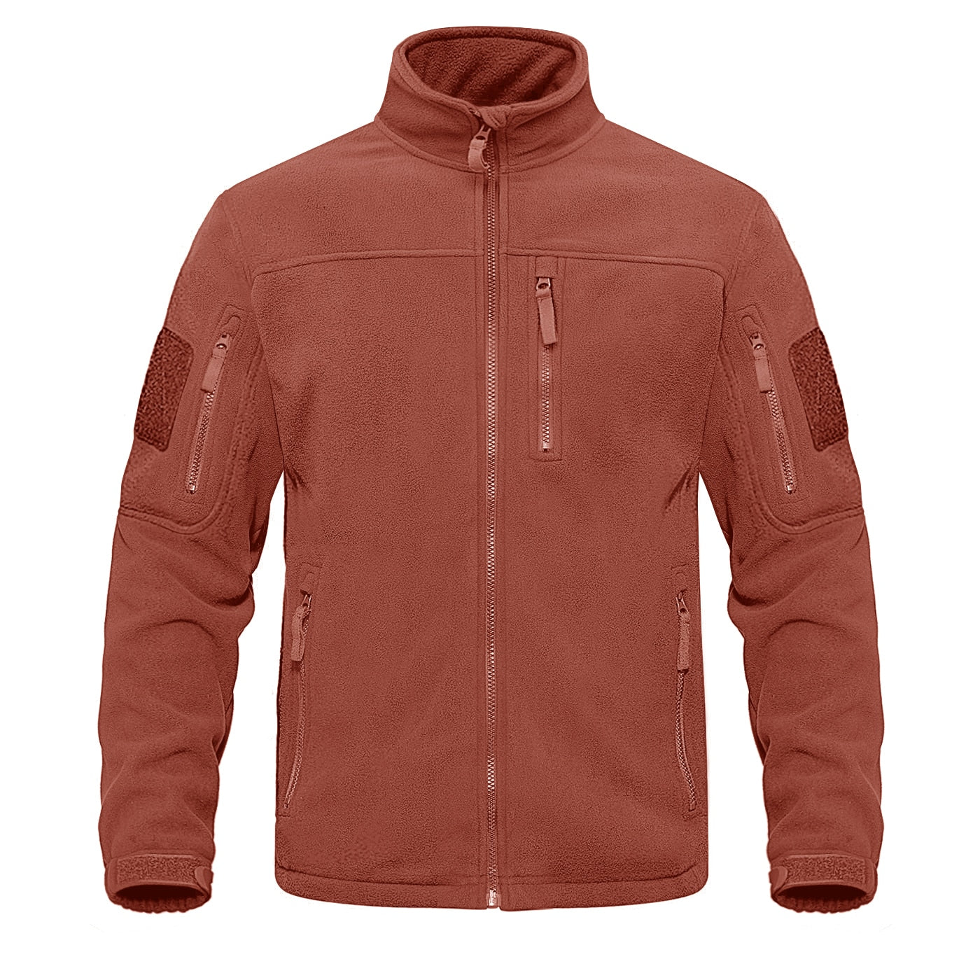 Military Fleece Jacket with Zippered Pockets