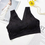 Brassière sans armatures à dentelle
