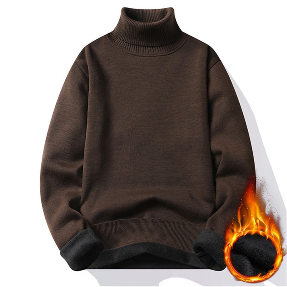 Pull col roulé polaire pour homme