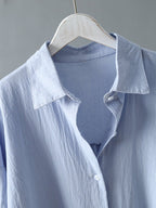 Longue robe chemise en lin