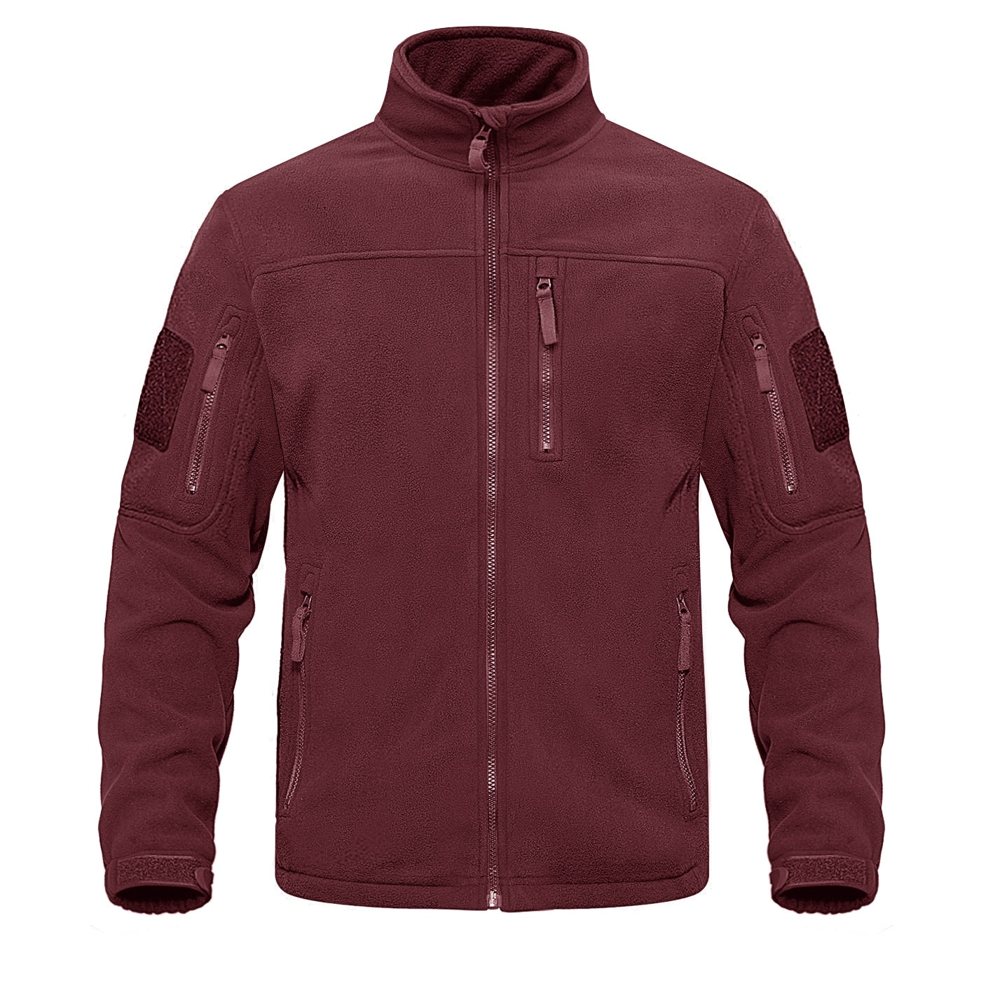 Military Fleece Jacket with Zippered Pockets
