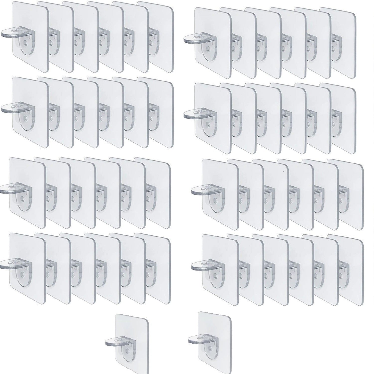 Lot de 50 Supports d'étagère autoadhésifs