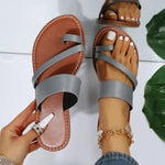Sandales plates bride orteil - Cuir PU