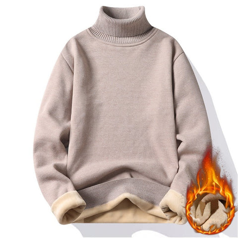 Pull col roulé polaire pour homme