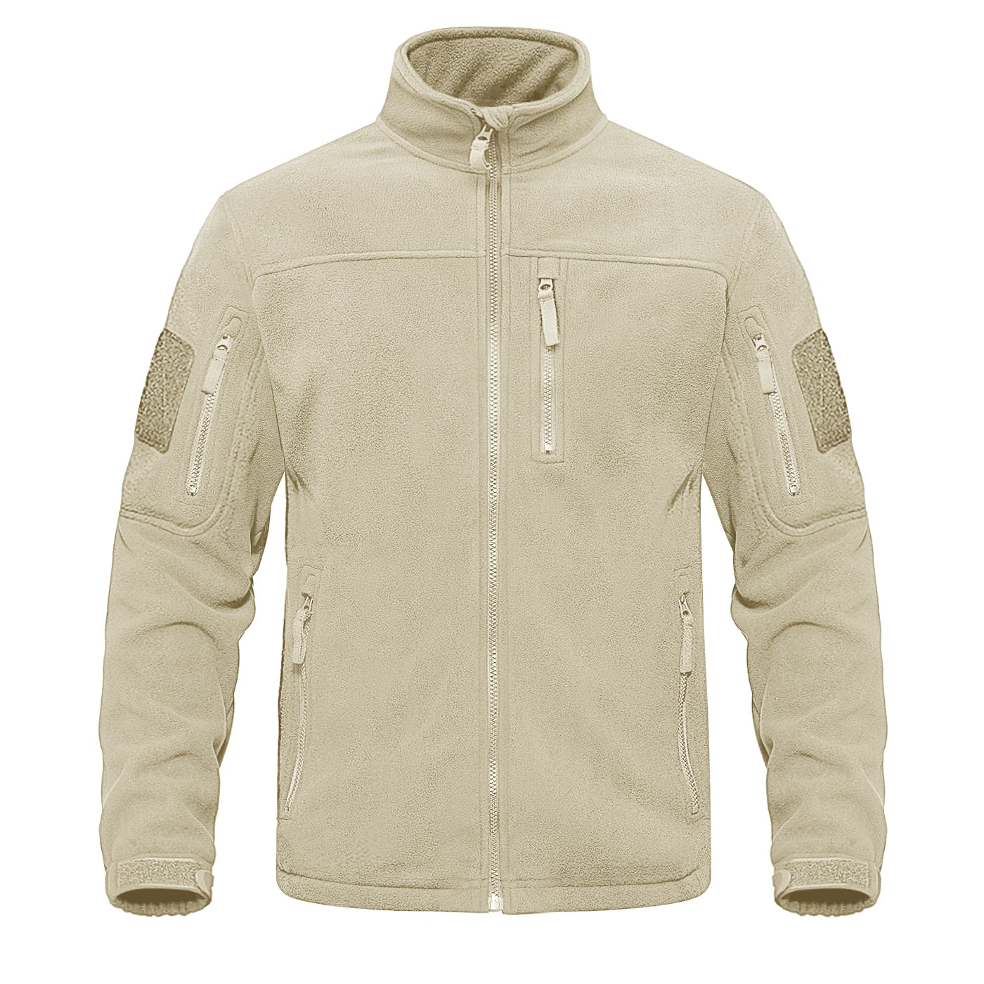 Military Fleece Jacket with Zippered Pockets