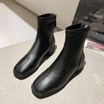 Bottines en Cuir PU à bout carré
