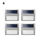 Lot de 4 Appliques LED solaires pour clôture 