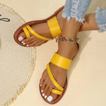 Sandales plates bride orteil - Cuir PU