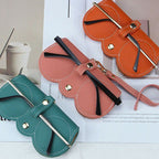 Pochette pour lunettes en cuir souple