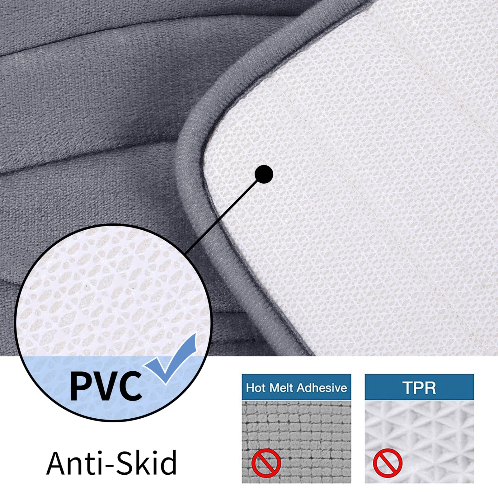 Tapis de salle de bain 2 pièces - antidérapants