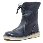 Bottes en cuir intérieur polaire à lacet - 2 LOOKS