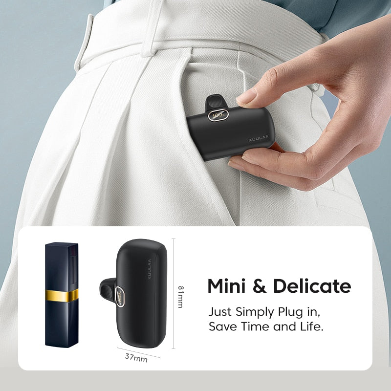 Mini batterie externe - Charge rapide