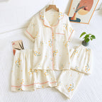 Ensemble 3PCS pyjama d'été vintage