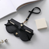Pochette pour lunettes en cuir souple