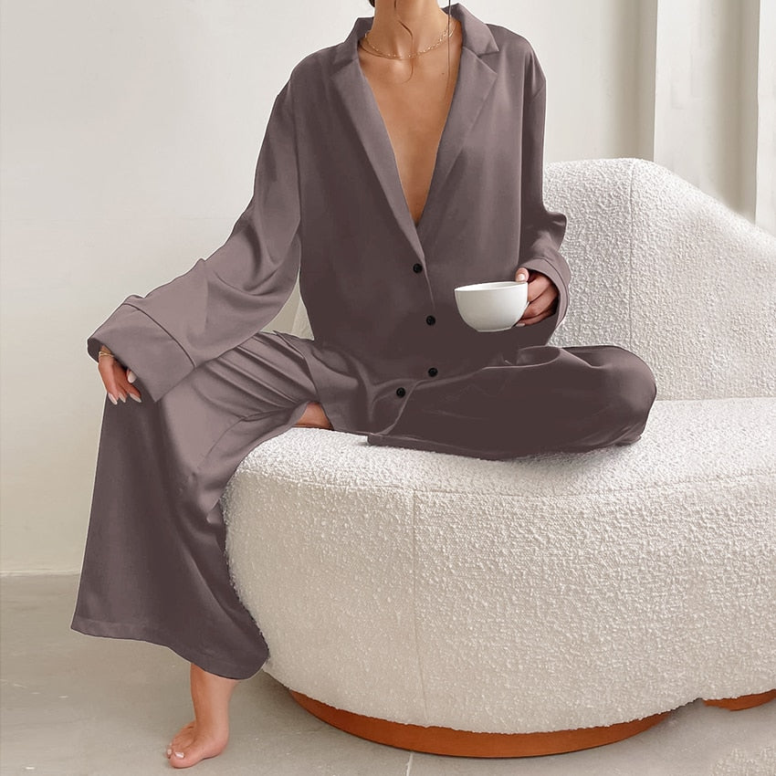 Pyjama ample en satin
