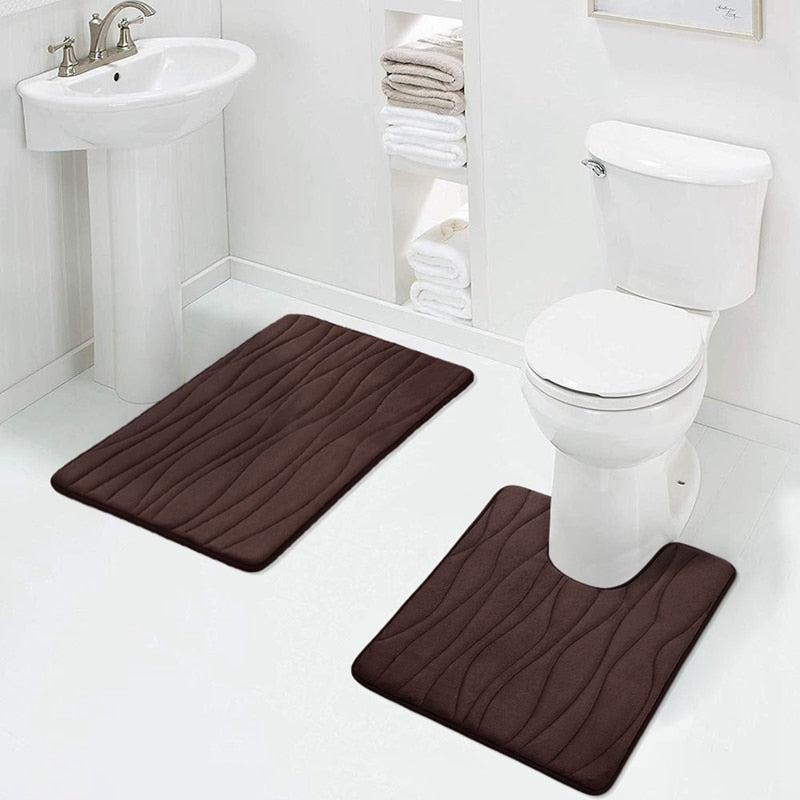 Tapis de salle de bain 2 pièces - antidérapants