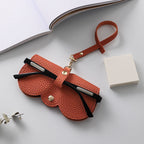 Pochette pour lunettes en cuir souple