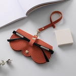 Pochette pour lunettes en cuir souple