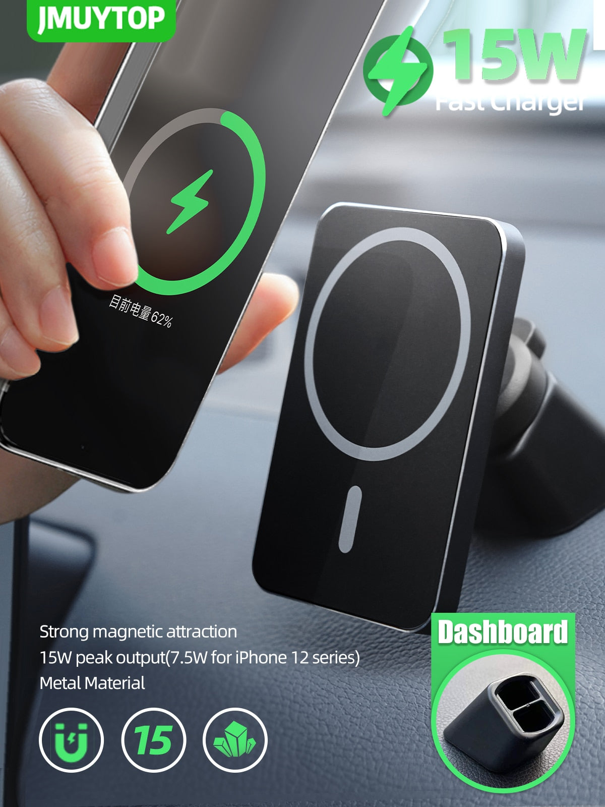 Chargeur Magnétique 15w Charge Rapide