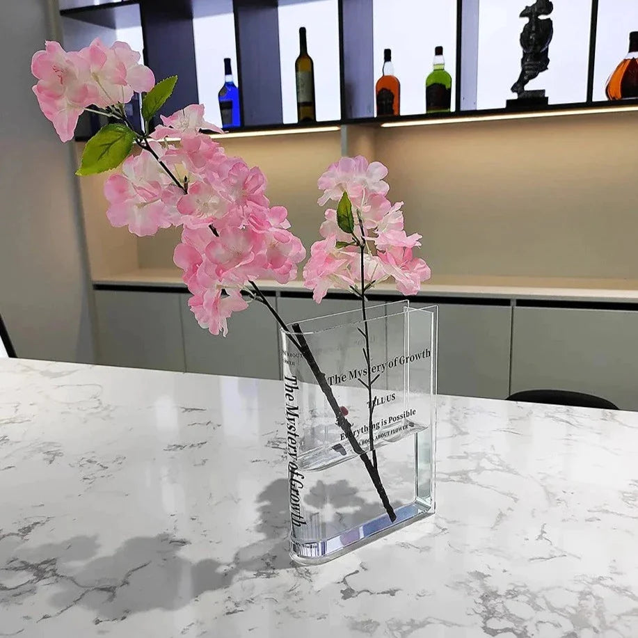 Vase décoratif en livre pour fleur